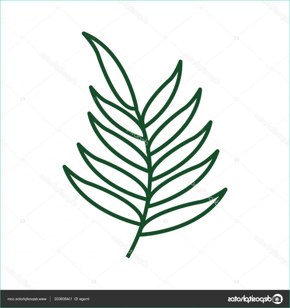stock illustration leaf drawing isolated icon