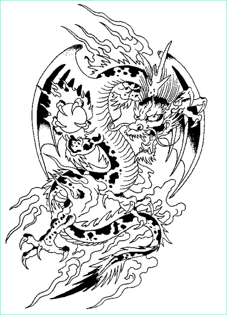 coloriages de dragons chinois