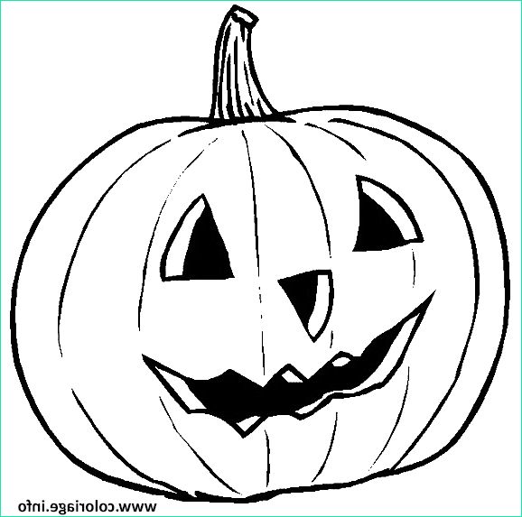 citrouille d halloween avec un visage coloriage dessin