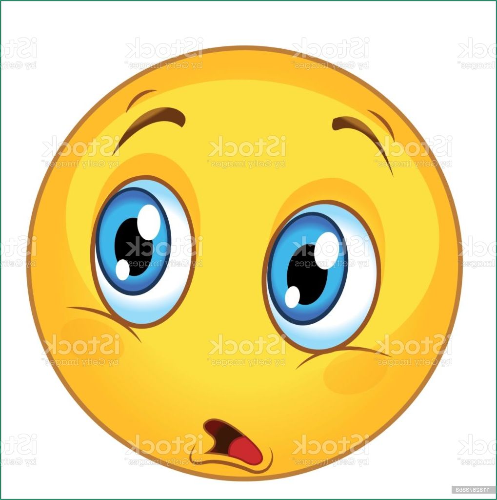 émoticône stupéfait cute vector illustration emoji pour imprimer gm