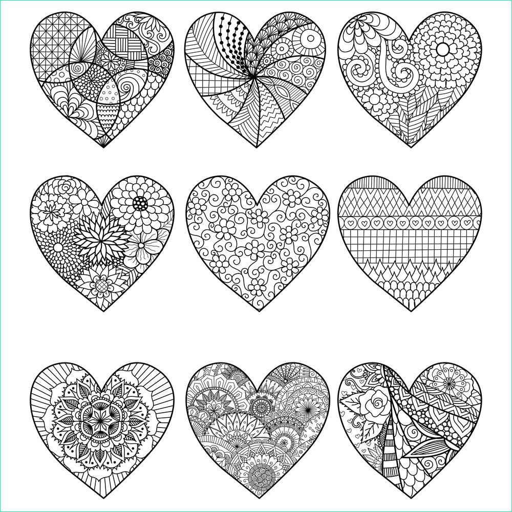 11 beau de dessin a imprimer mandala coeur photos