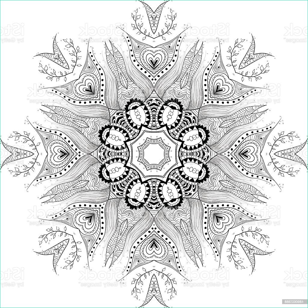 ornement background round motif de mandala flocons de neige gm