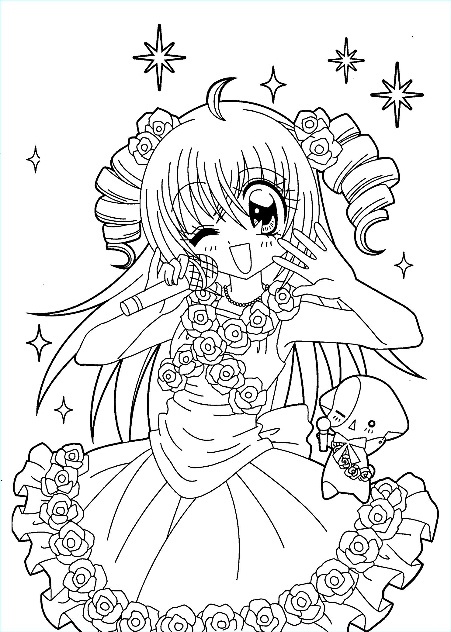 free printable anime coloring pages