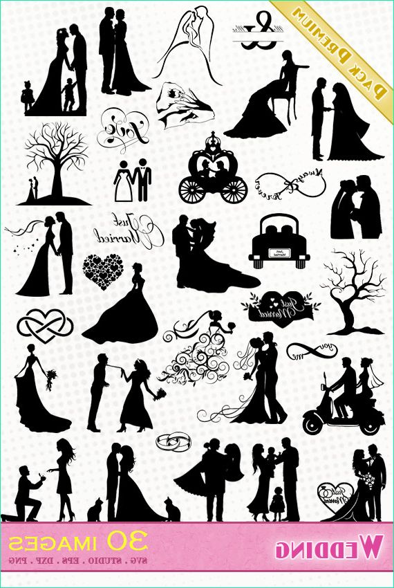 mariage svg silhouette studio png dxf eps