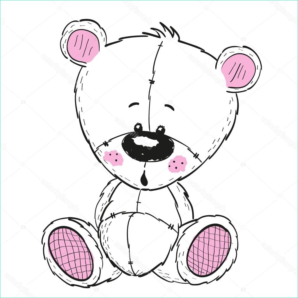 stock illustration cute drawing teddy