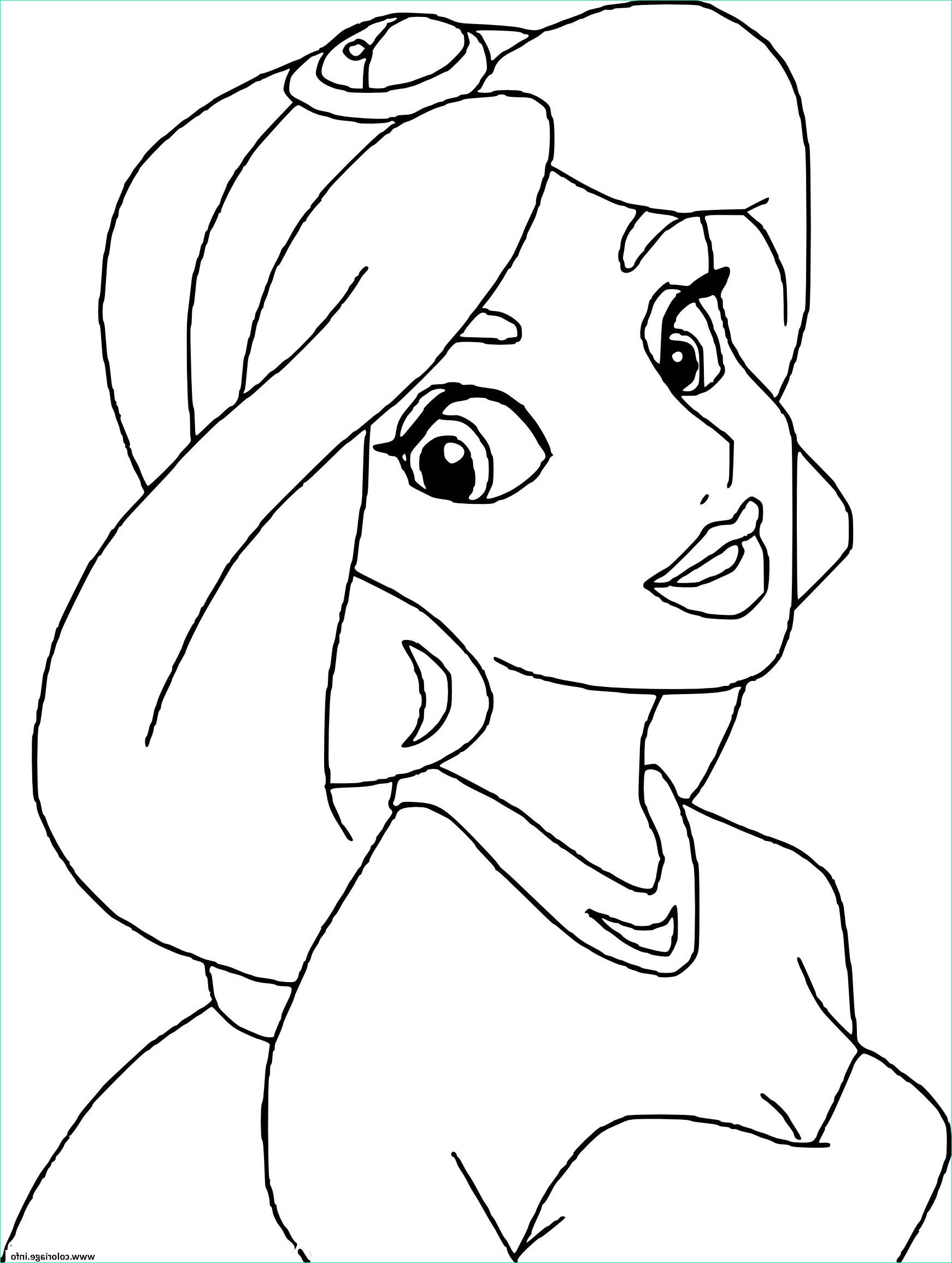 princesse disney jasmine coloriage dessin