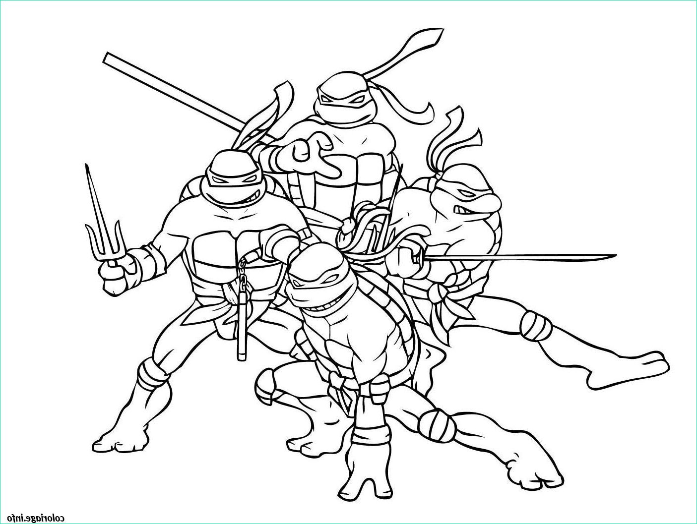 tortue ninja 2 coloriage dessin