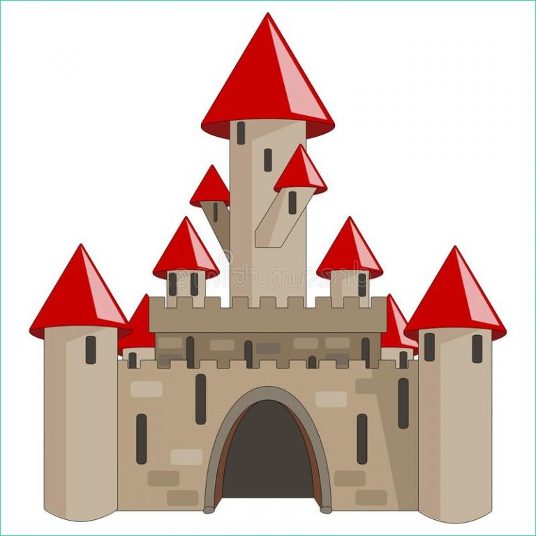 Chateau Dessin Impressionnant Collection Château De Dessin Animé D isolement Sur Le Blanc