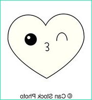 kawaii coeur dessin animé