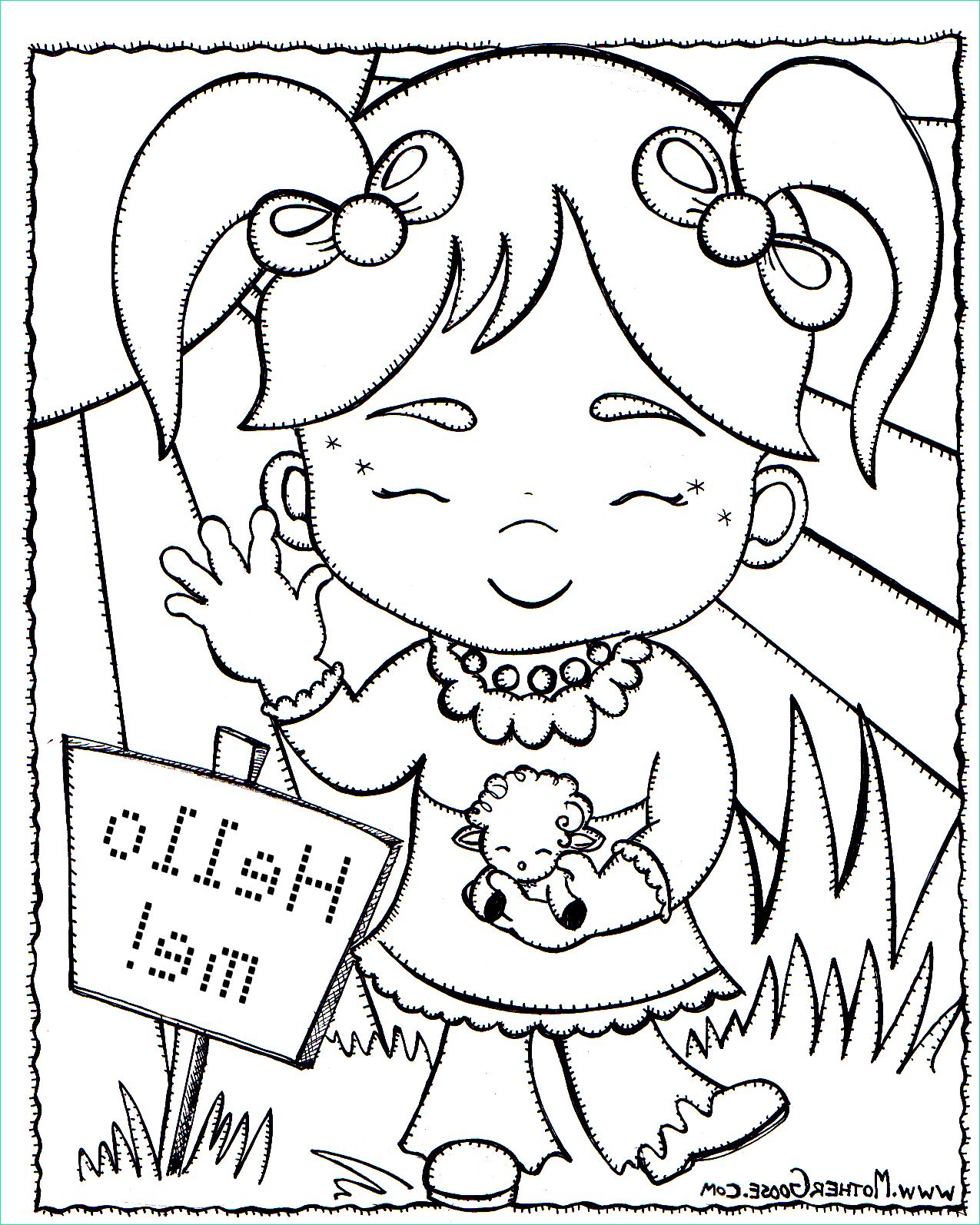 hello world puter coloring pages