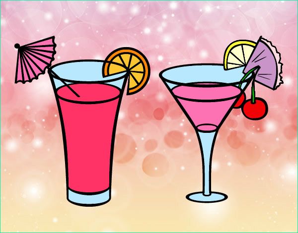 deux cocktails colorie par mary