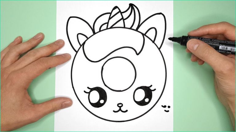 dessin kawaii chat inspirant images ment dessiner un donut chat licorne kawaii tuto