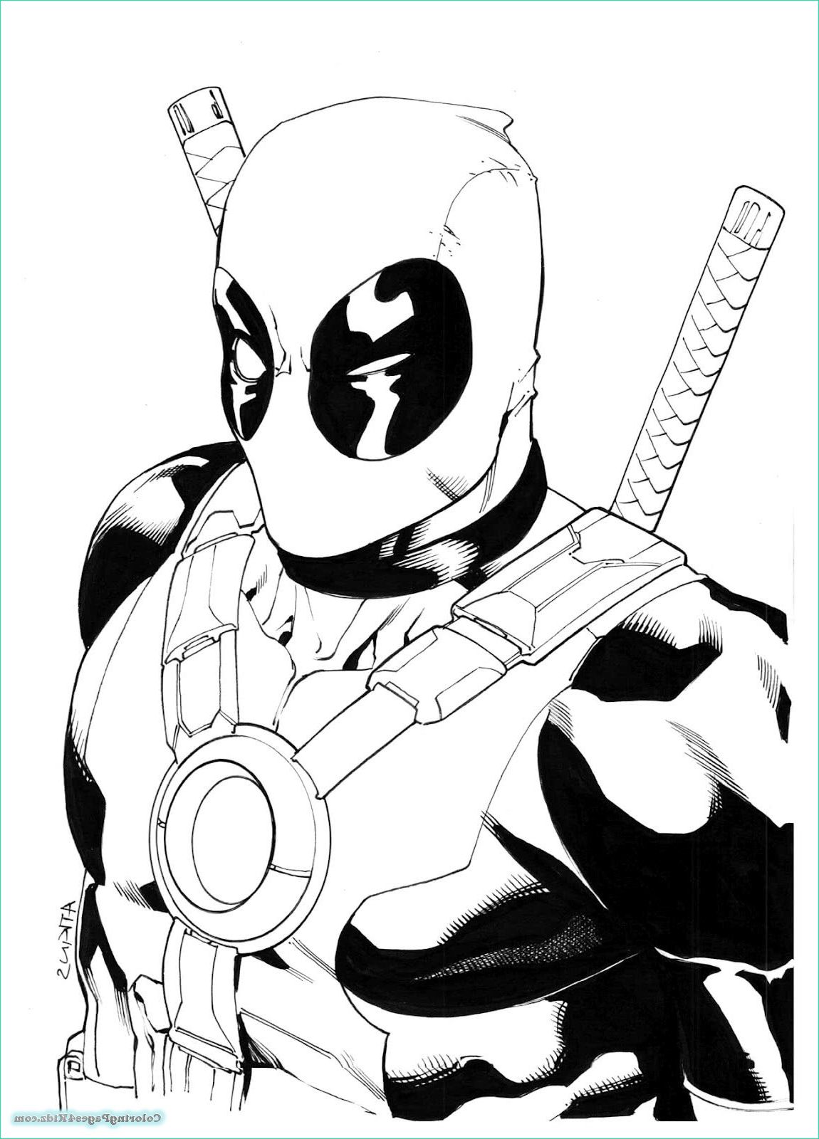 deadpool coloring pages 105