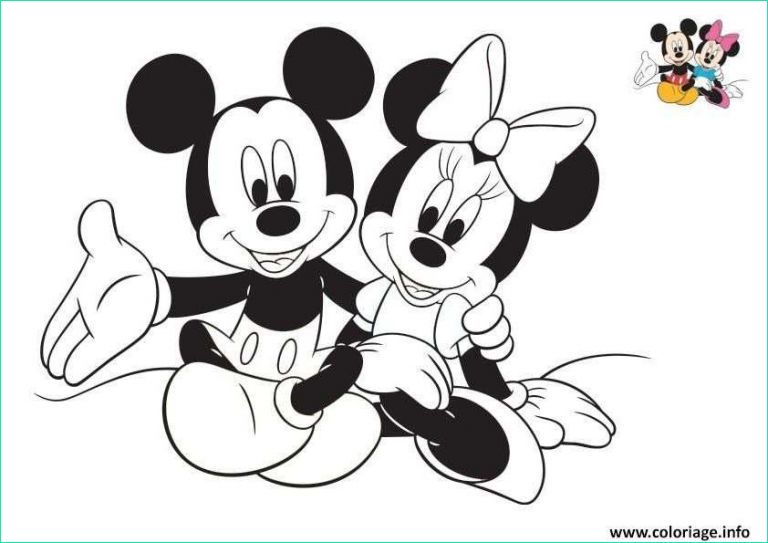 dessin disney mickey impressionnant photos coloriage disney minnie et mickey les amoureux dessin 5875