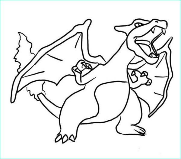 furious charizard coloring page