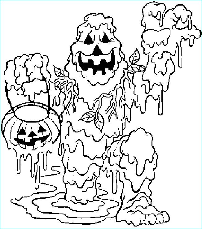 dessin halloween citrouille qui fait peur beau image coloriage citrouille halloween facile simple enfant