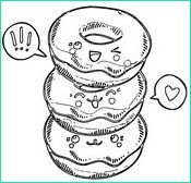 coloriage donuts beau images coloriages kawaii bonjour les enfants