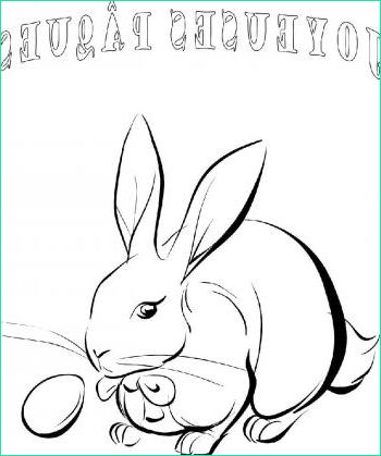coloriage paques lapin