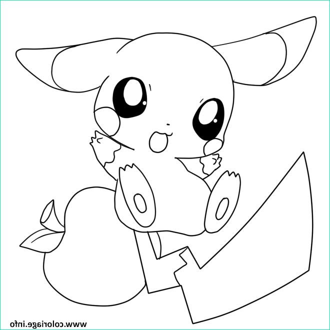 pikachu mignon 2 coloriage dessin