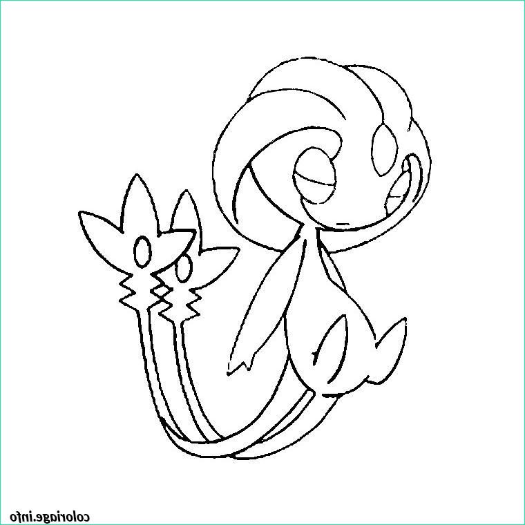 pokemon crehelf coloriage 763