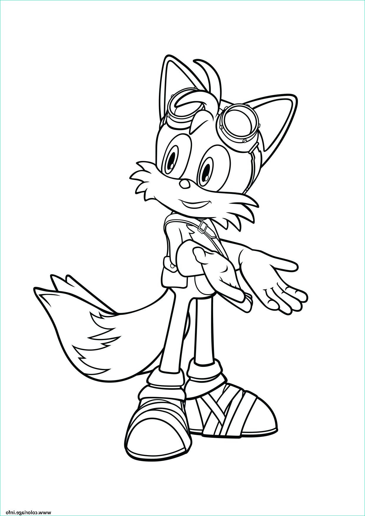 sonic tails coloriage
