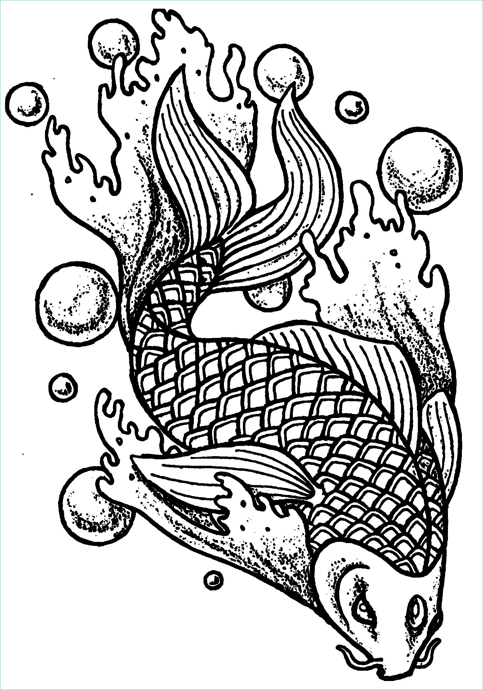 image=poissons coloriage poisson style chinois 1