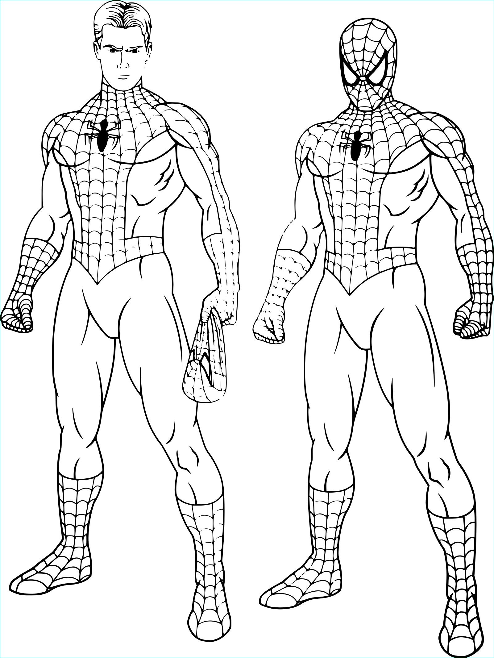 dessin spiderman colorier imprimer
