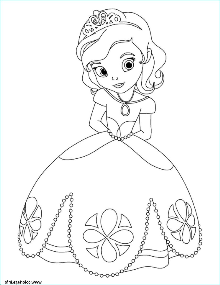 princesse sofia timide lors du bal coloriage dessin