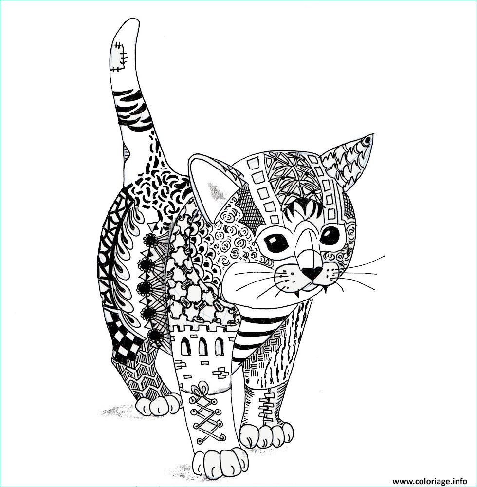 cool dessin mandala animaux chat