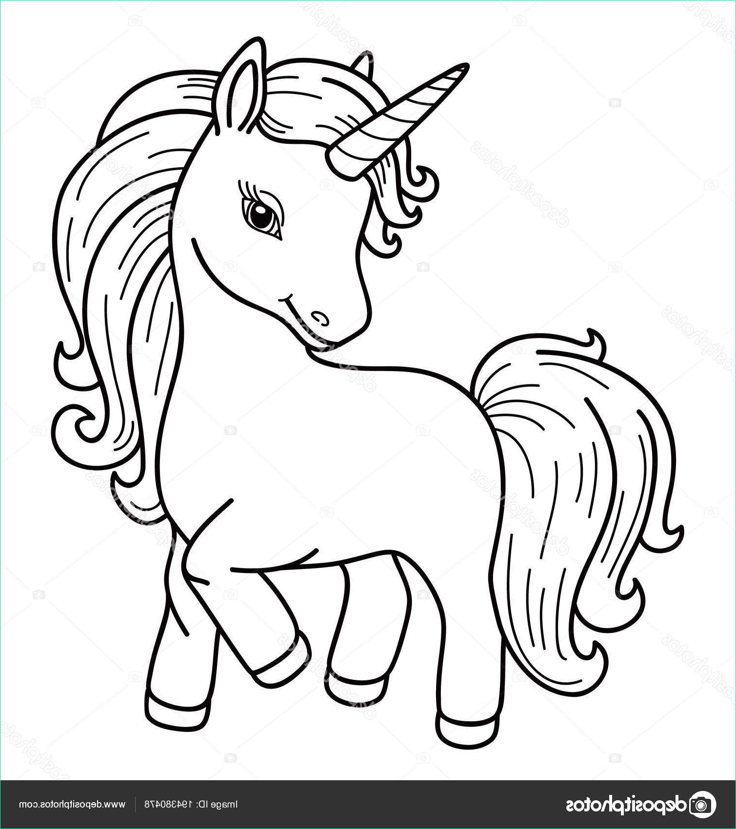 stock illustration unicorn cartoon white background