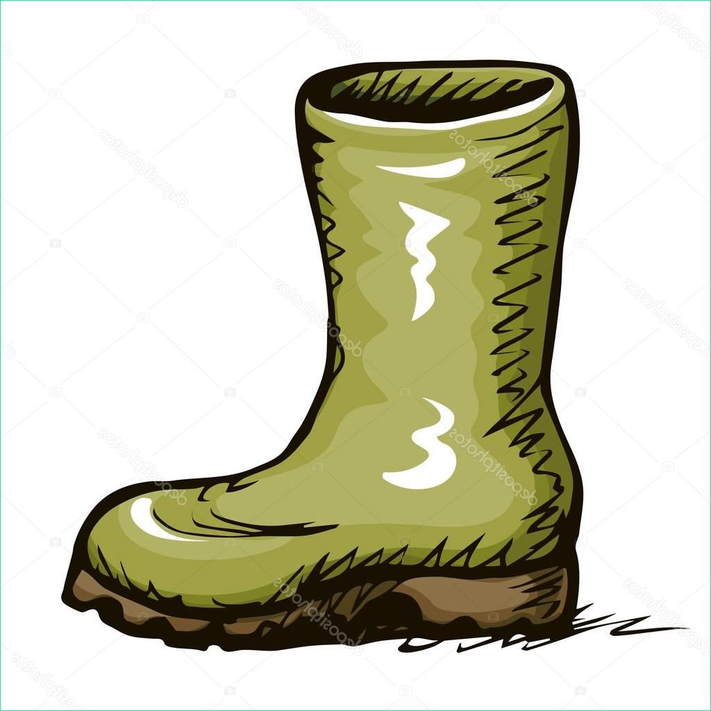 stock illustration rubber boots vector drawing