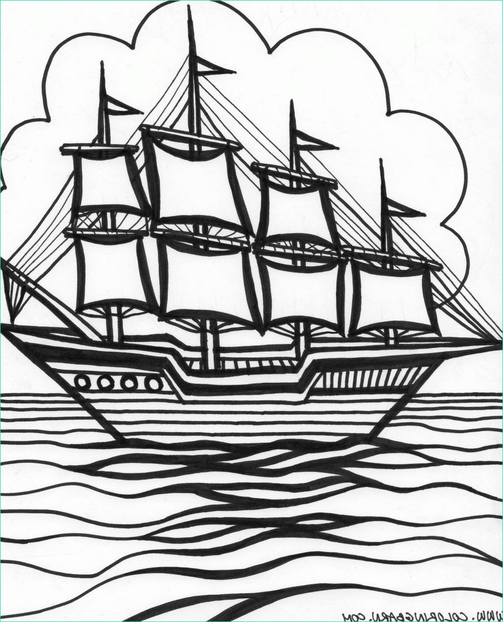 dessin bateau pirate a imprimer 3483
