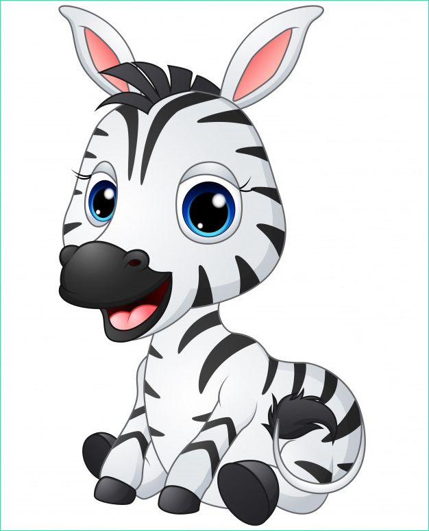 dessin anime mignon bebe zebre