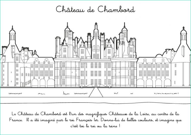 dessin de chateau facile luxe photographie coloriage a imprimer chateau de chambord