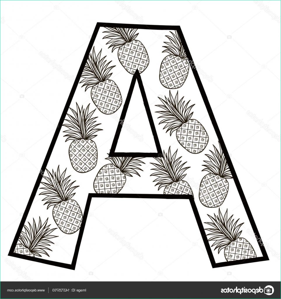stock illustration drawing of the letter a
