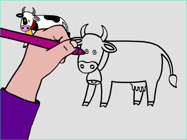 vache dessin facile faire