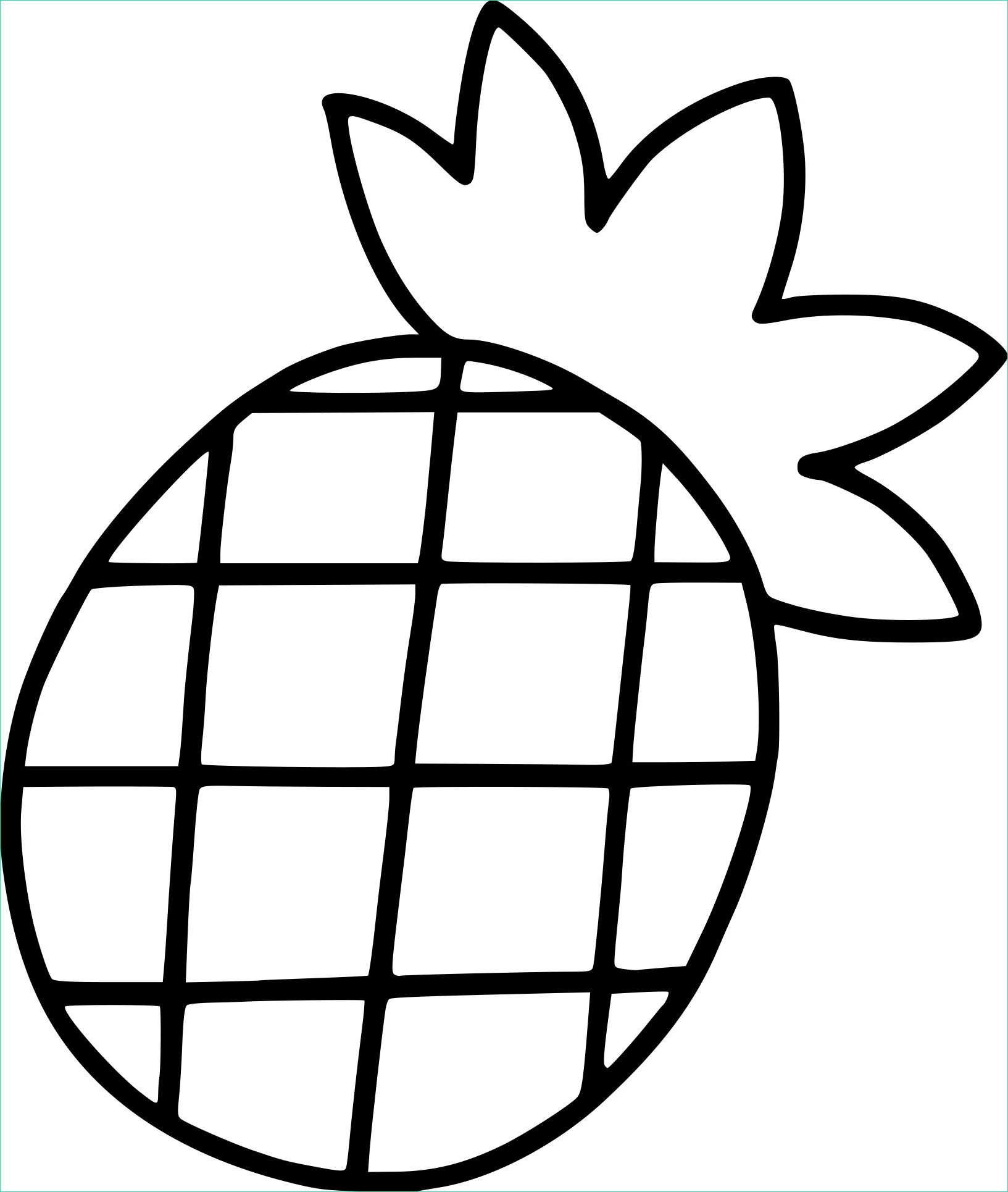 dessin facile ananas