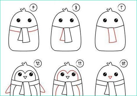 ment dessiner un pingouin dessin simple etape par etape parfait