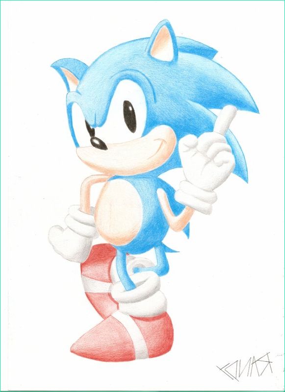 Dessin Sonic the Hedgehog Birthday