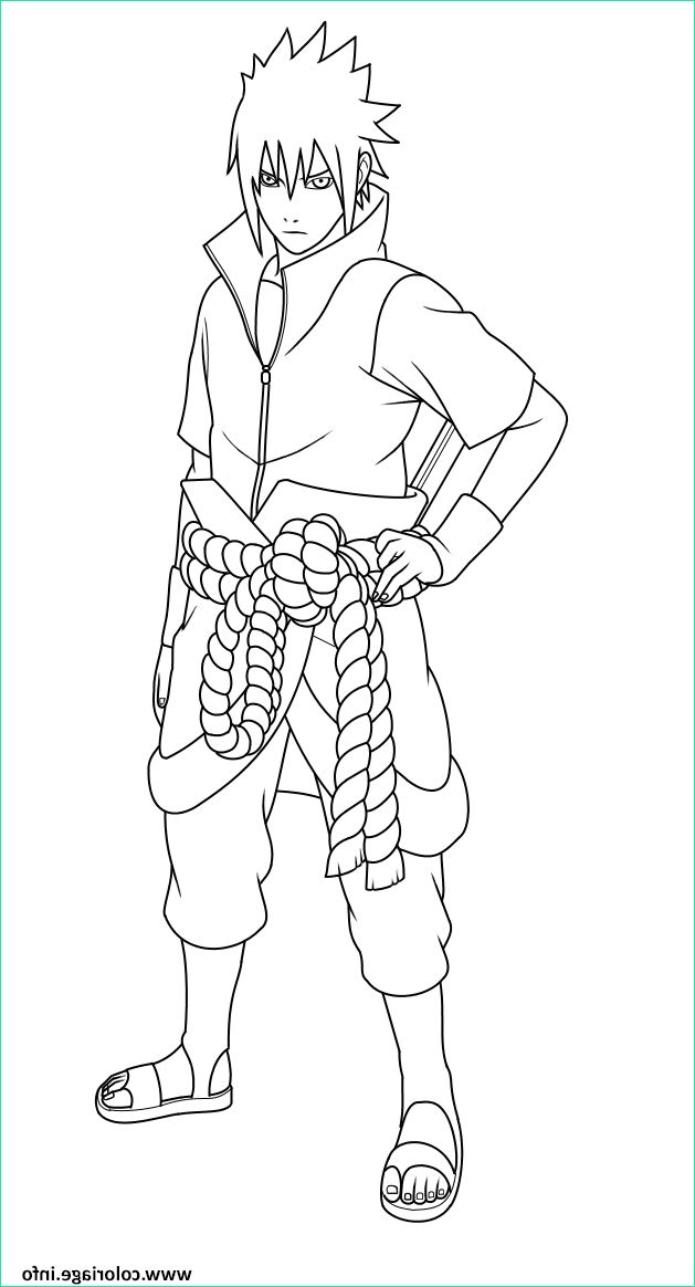 sasuke uchiha is a fictional character in the naruto manga coloriage