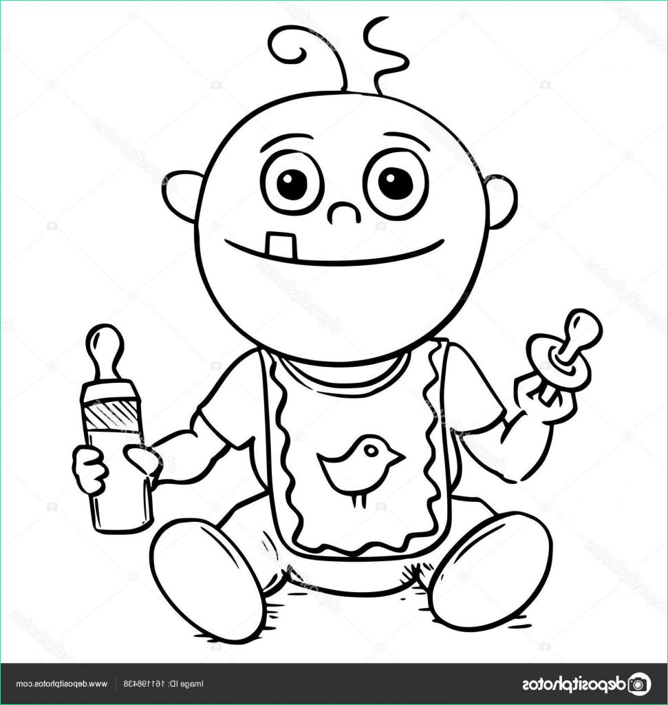 stock illustration cartoon illustration of baby with