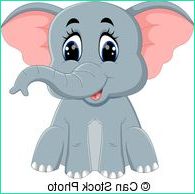 bébé mignon éléphant dessin animé