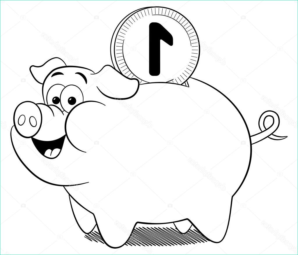 stock illustration cartoon piggy bank