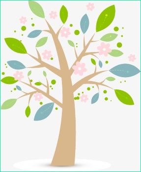 spring trees vector material