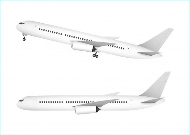 avion blanc fond blanc profil isole illustration stock vecteur