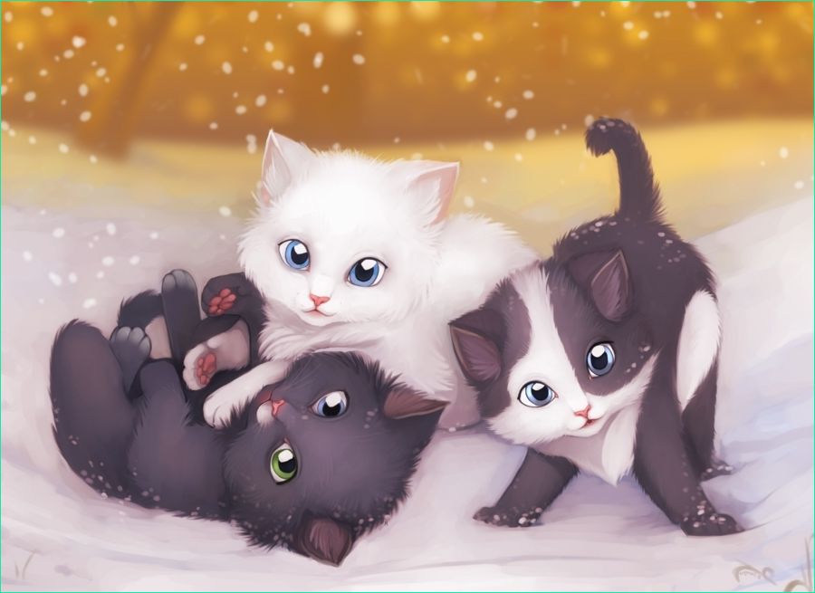 cute kittens fanart