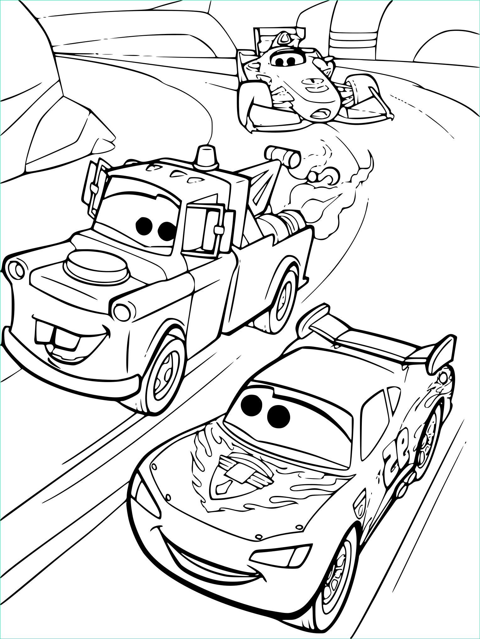 luxe coloriage cars toon imprimer