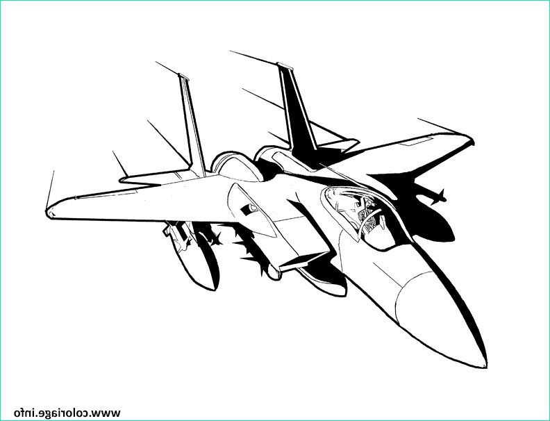 avion de chasse 1 coloriage
