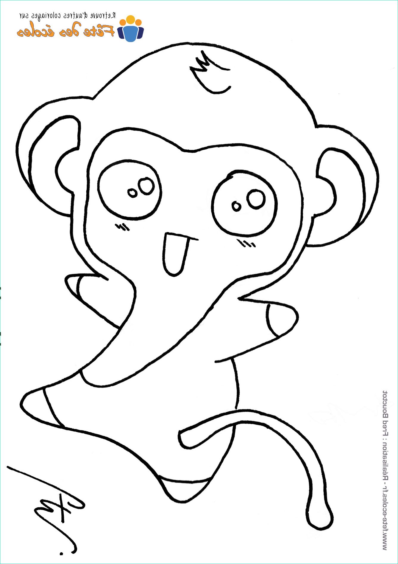 525 coloriage d un singe