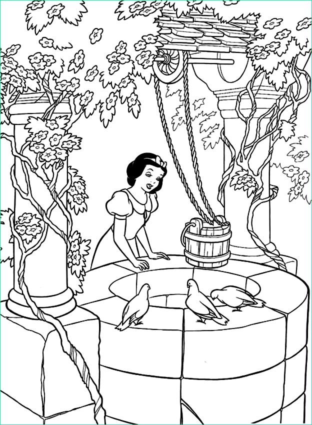 coloriage disney blanche neige png